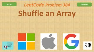 Shuffle an Array | Leetcode 384 | Array Math Random | Microsoft Apple Google