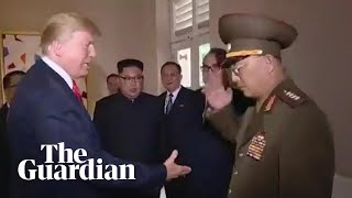 North Korean TV airs awkward moment between Trump and military official