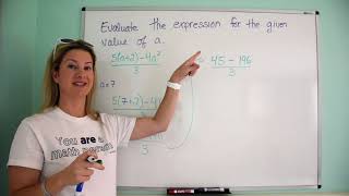 Evaluate the Expression for the Given Value-Example 1