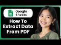 How To Extract Data From PDF To Google Sheets?