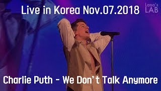 [HD]Charlie Puth - We Don't Talk Anymore(Live in Voicenotes Tour @Seoul, Korea 2