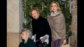 Doña Sofía, Irene y Cristina, felices en la boda de Nicolás de Grecia