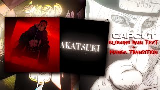 CapCut Glowing Rain Text + Manga Transition Tutorial | CapCut & Node Video Tutorial