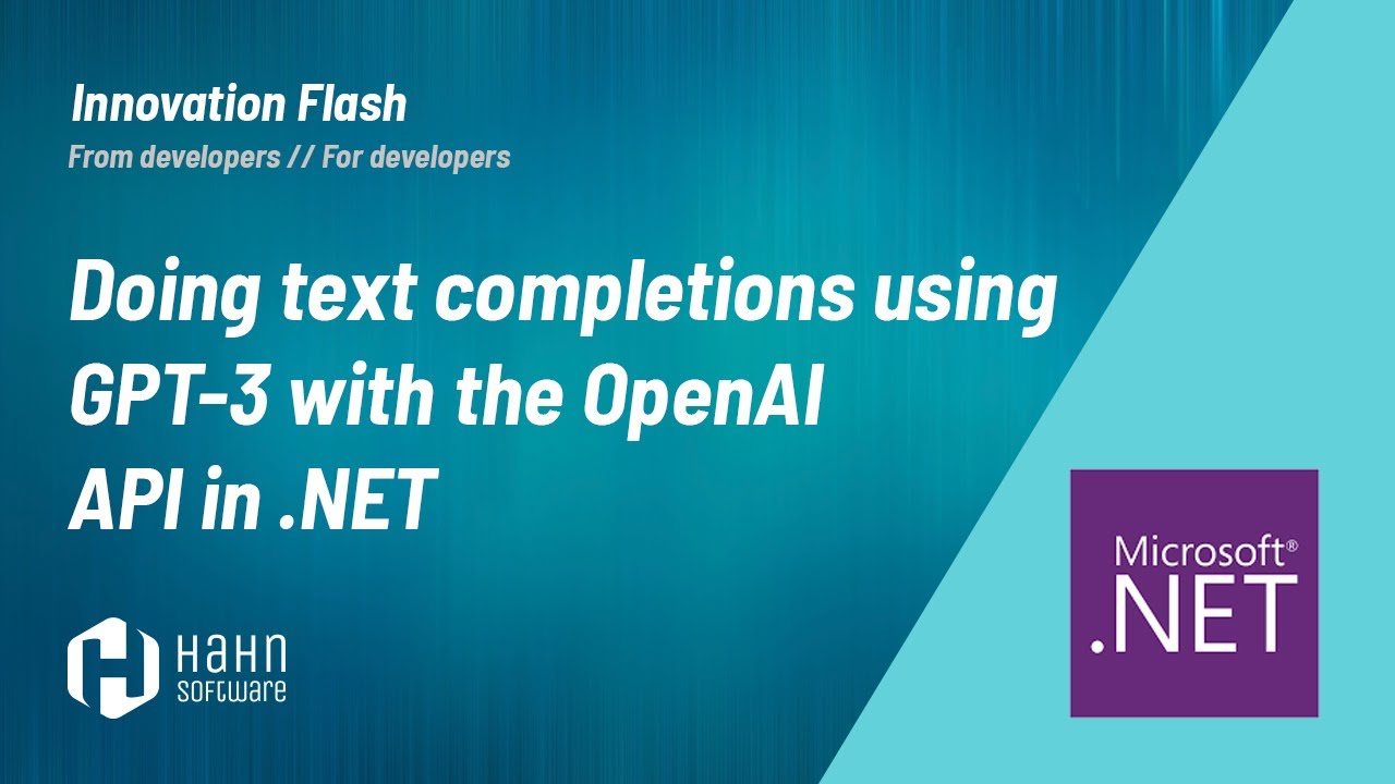 Doing Text Completions Using Gpt 3 With The Openai Api In Net Youtube Doing Text Completions Using Gpt 3 With The Openai Api In Net Youtube