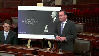 Sen. Lee Memorializes Senator Orrin Hatch