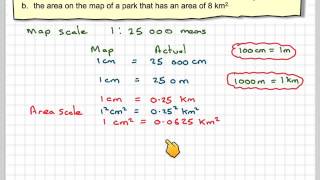 Map scales areas