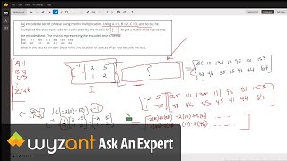 Decode an encoded matrix using matrix multiplication.