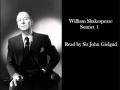 Sonnet 1 by William Shakespeare - Read by Sir John Gielgud