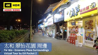 【HK 4K】太和 翠怡花園 周邊 | Tai Wo - Greenery Plaza Surroundings | DJI Pocket 2 | 2021.08.29