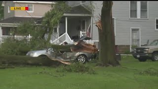Storm knocks down trees, power lines across area pt 2