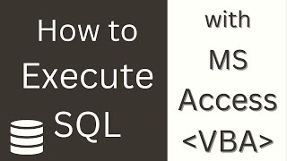 How to Execute SQL from VBA