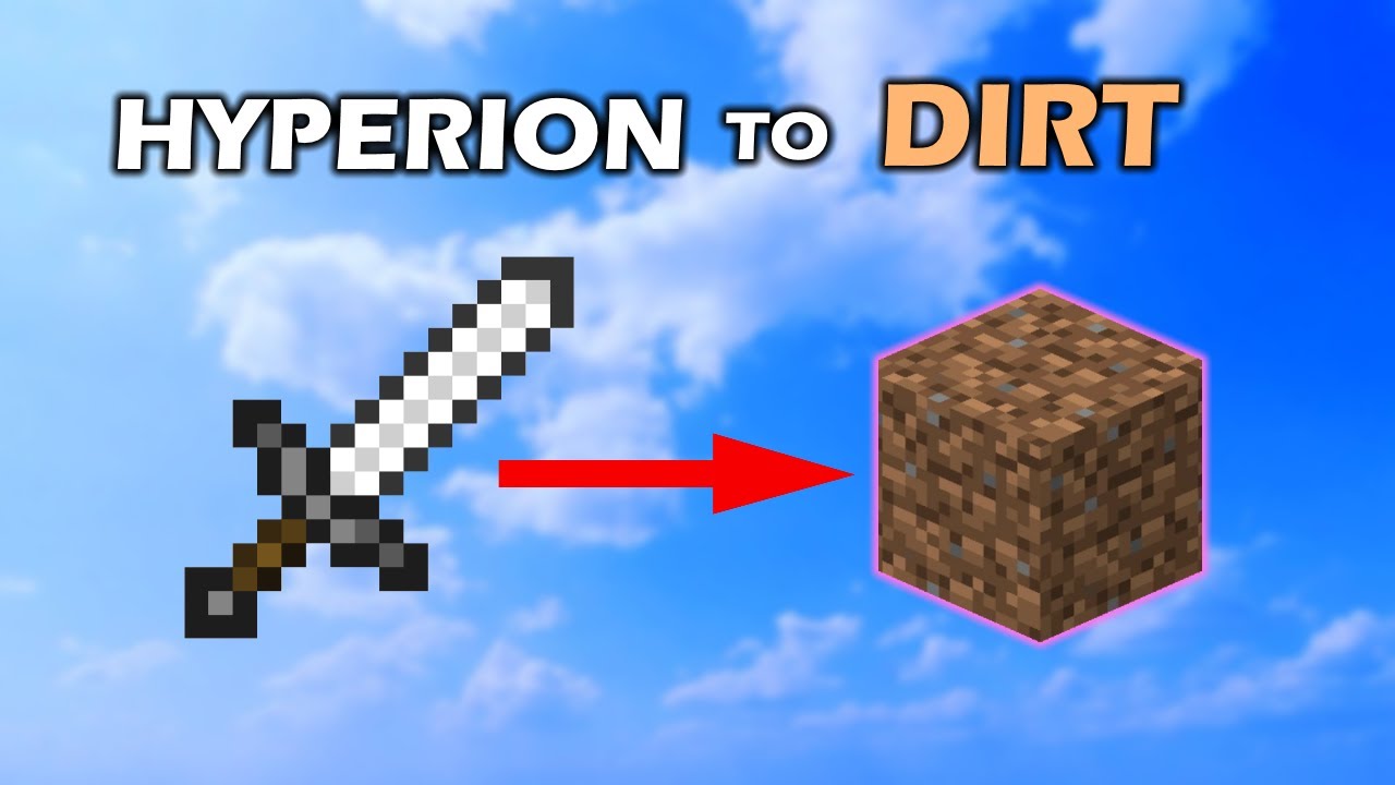 Hypixel Skyblock Trading From Hyperion To Dirt Youtube