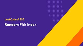 Random Pick Index - LeetCode 398 - Java Solution