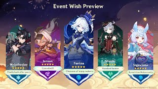 WORST NEWS FOR F2P! 5.4 NEW CHARACTER AND RERUNS | WRIOTHESLEY AND FURINA - Genshin Impact