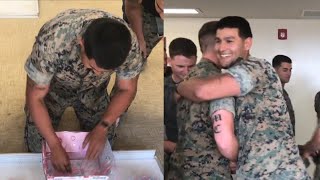 Marine Gets Gender Reveal Care Package 8,000 Miles Away from North Carolina Home