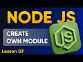 How to Create & Export Module in Node JS | Lesson 07 - module.exports Explained