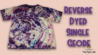 Tie Dye Designs: Reverse Dyeing a Geode (Using Out White Brite)