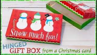 Hinged Gift Box From a Christmas Card