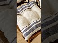 Linen Chair Pad with Ties French Style Striped Seat Cushion Natural French Style #linenhomestudio