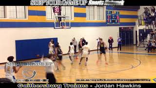 Gaithersburg Sophomore Jordan Hawkins' VICIOUS dunk on MAN WHO TRIED 2 BLOCK,BUT HAD 2 DUCK \u0026 COWER!