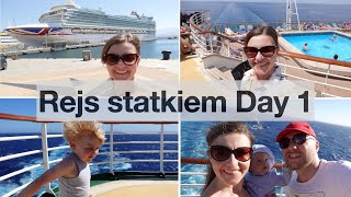 Rejs statkiem dzień 1. VLOG z wakacji. Morze Śròdziemne, uszkodzony wózek. Mama dwójki w UK.