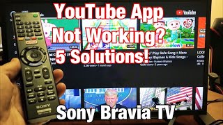 Sony Bravia TV: YouTube App Not Working, Frozen, Stuck on Buffering, Black Screen FIXED!!!
