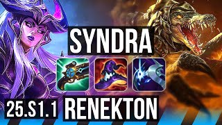 SYNDRA vs RENEKTON (MID) | 6/3/10, Rank 14 Syndra | KR Challenger | 25.S1.1