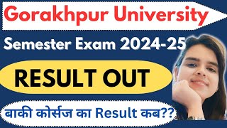 DDU Gorakhpur University Semester Exam Results 2025 Announced|1st\u00263rd Semester