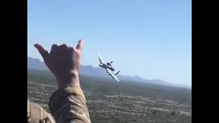 USAF - Two A-10 Thunderbolt make a low pass