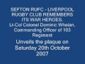 Sefton RUFC  - Plaque Ceremony 2007