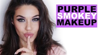 Purple Smokey Eye Makeup Tutorial | Party Colorful Makeup Look GRWM | Eman
