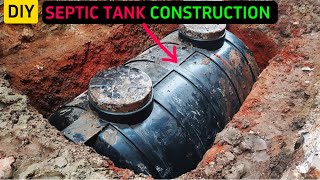 How to Install a Plastic SEPTIC TANK | DIY septic tank construction