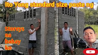 Ano ang tamang standard size poste ng 2storey na bahay