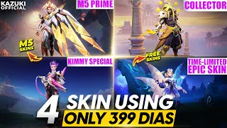 HOW TO GET FREE SKINS FROM M5 EVENT USING ONLY 399 DIAMONDS | M5 PRIME | FREE COLLECTOR OR EPIC SKIN
