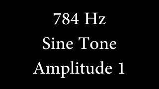 784 Hz Sine Tone Amplitude 1