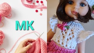 Tutorial on knitting a top for the Paola Reina doll* МК по вязанию топа \