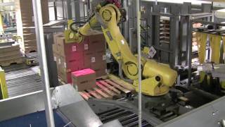 Robotic Depalletizer with Carton \u0026 Box Flattening System