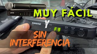 como conectar microfono shure inalambrico blx24/sm58 -  Escaneo de frecuencias / unboxing