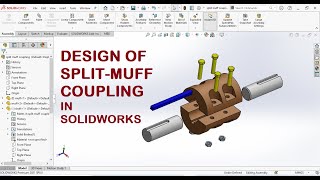 Split - Muff Coupling in Solidworks | Part and Assembly |