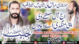 Zakir Habib Raza Haideri 4 Shaban 2022 Jashan e Zahoor Mola Abbas A.S | New Qasida | Aj All Mustafa
