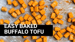 EASY BAKED BUFFALO TOFU (VEGAN) || fooduzzi.com