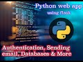 Python Website - Flask, Authentication, Sending email, Databases & More