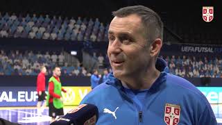 FUTSAL EURO 2022 / Dejan Majes i Stefan Rakić,pred duel sa Ukrajinom u Amsterdamu( 22.01.2022 ).