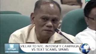 NewsLife: Sen. Villar to NTC: Intensify campaign vs. text scams, spams || Sept. 2015