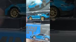 #MiniGT #Porsche #911 GT2 RS #Weissach Package in Miami Blue