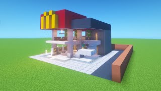 Minecraft Tutorial: How To Make A Fancy Modern McDonalds (Restaurant) "2021 City Tutorial"