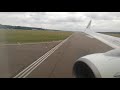 stormy landing at szczecin airport szz ryanair boeing 737 800.