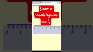Easiest method to draw parallelogram #parallelogram