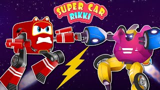 Rikki's SuperCar Race to Stop the 3 Fastest Mega Robo-Bike from Looting the City!