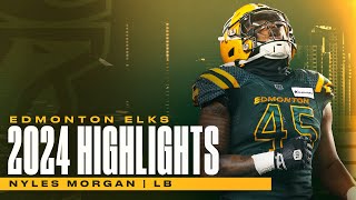 LB Nyles Morgan 2024 CFL Highlights | Edmonton Elks